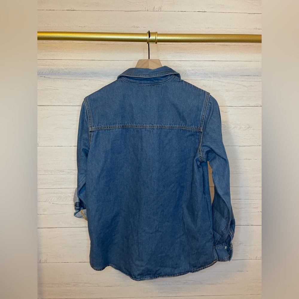 Treasure & Bond Denim Jean Shirt Jacket Button Down Size S - Picture 5 of 5
